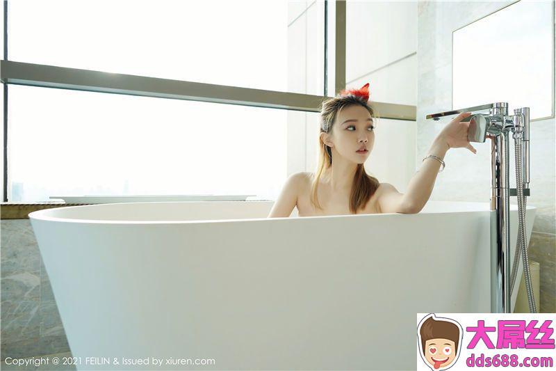 FEILIN嗲囡囡No.370冯木木LRIS红色羽毛内衣浴缸主题系列